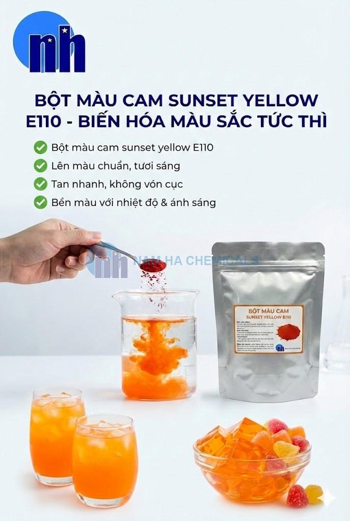 Màu Vàng Cam Sunset Yellow (E110)