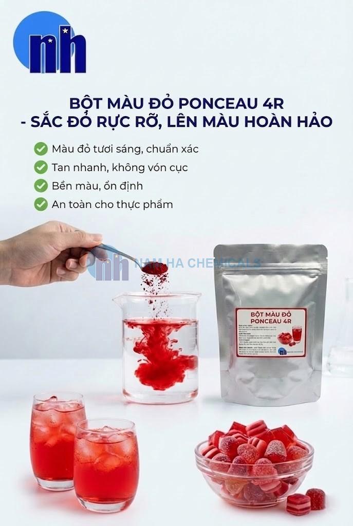 Màu Đỏ Ponceau 4R (E124)