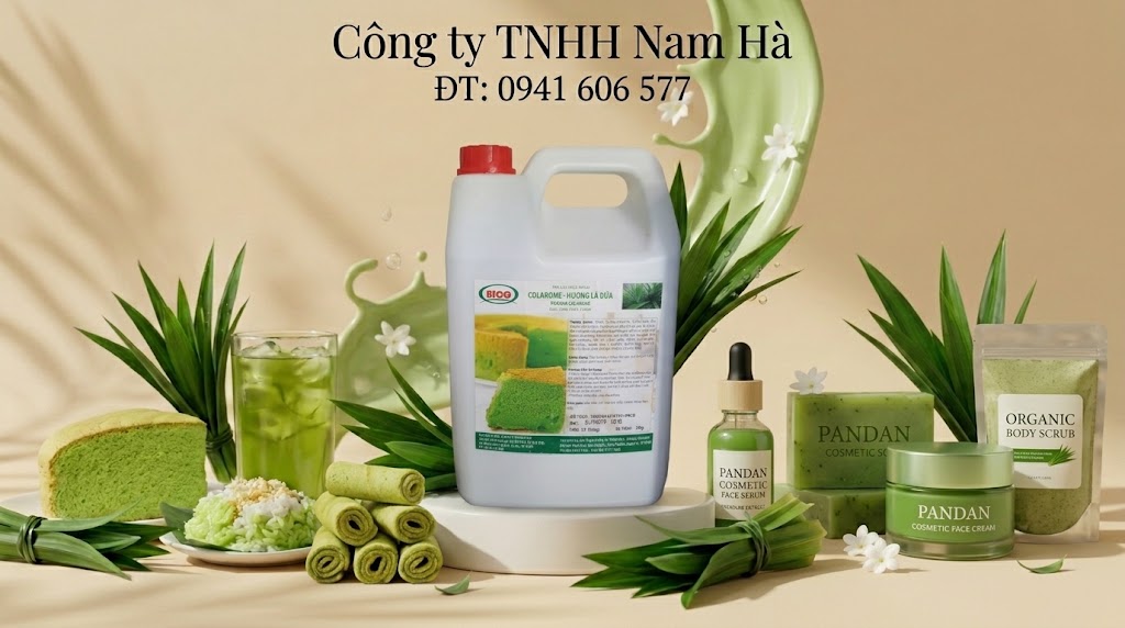 Hương lá dứa thực phẩm Pandan Flavour thơm dịu tự nhiên Nam Hà Chemicals