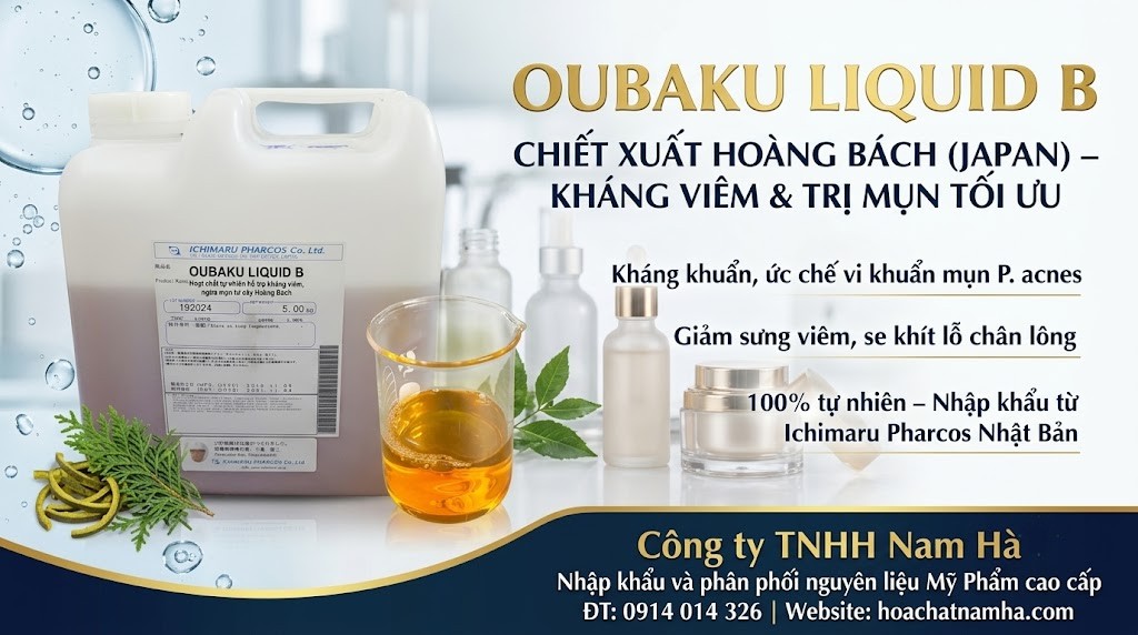 Nguyên liệu Mỹ Phẩm, Oubaku Liquid B chất kháng khuẩn và trị mụn