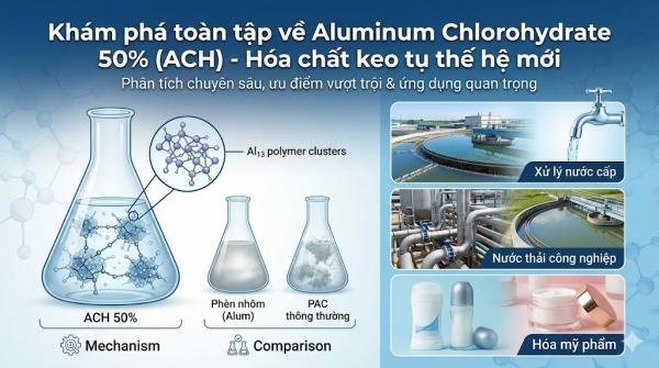 Aluminum Chlorohydrate 50% (ACH): Giải Mã Hóa Chất Keo Tụ Thế Hệ Mới & Ứng Dụng Đa Ngành