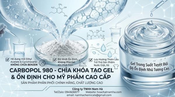 Báo Giá & Nguồn Cung Ứng Carbomer 980 (Carbopol 980) Chuẩn Mỹ Phẩm Uy Tín Toàn Quốc