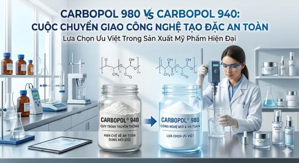 Carbopol 980 Vs Carbopol 940: Cuộc Chuyển Giao Công Nghệ Tạo Đặc An Toàn – Lựa Chọn Ưu Việt Trong Sản Xuất Mỹ Phẩm Hiện Đại