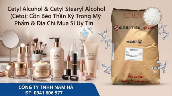 Cetyl Alcohol & Cetyl Stearyl Alcohol (Ceto): Cồn Béo Thần Kỳ Trong Mỹ Phẩm & Địa Chỉ Mua Sỉ Uy Tín