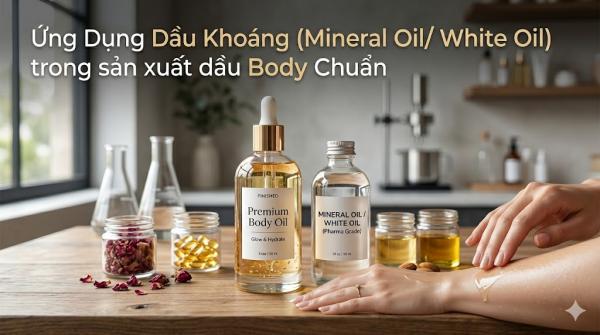 Ứng Dụng Dầu Khoáng (Mineral Oil/ White Oil) trong sản xuất dầu Body Chuẩn